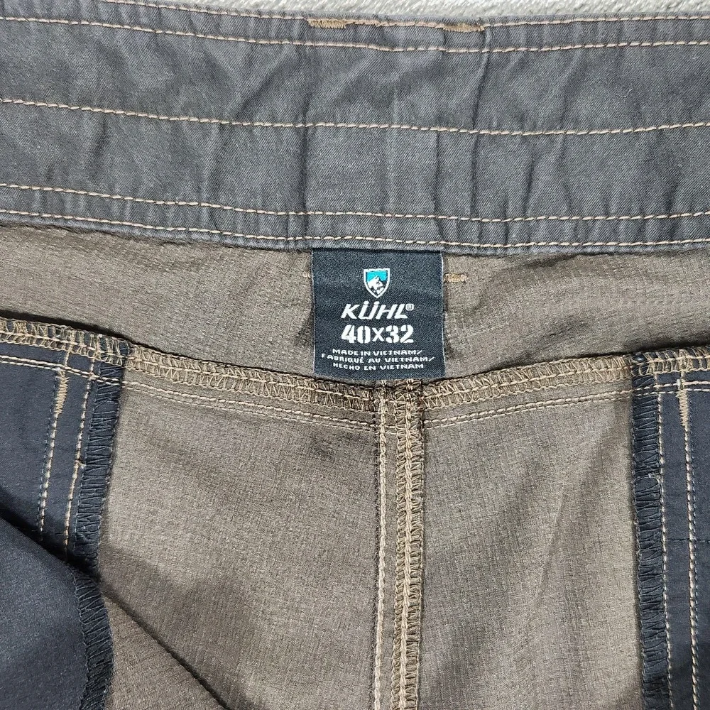 Kuhl Silencr Pants Mens 40x32 Brown Canvas Regular Fit Workwear Hiking Outdoor